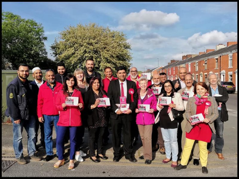 Local members campaigning with Wajid Khan 