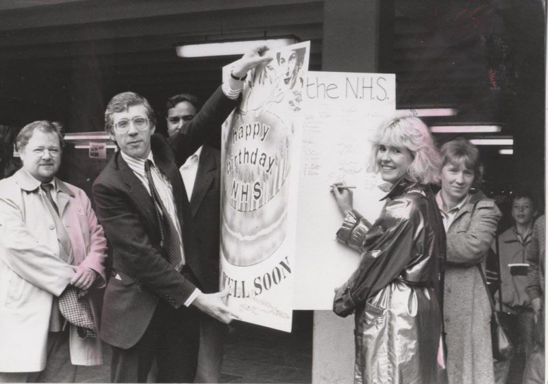 Jack Straw pictured at a demonstration in support of the NHS, during the 1980s (in Market Way). Some things never change - we were battling against Tory NHS cuts then and we