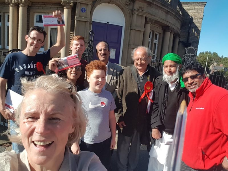 Blackburn members with Alyson Barnes - Labour candidate for Darwen and Rossendale